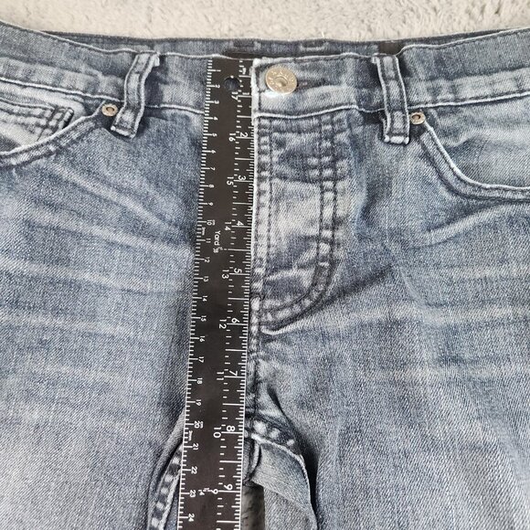 XXX Rude Jeans Men's 30x32 Blue Skinny Leg Denim Cotton Stretch Gothic Raw Wash - Picture 4 of 12